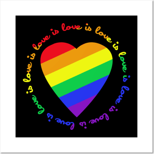 Love is Love (Rainbow) Posters and Art